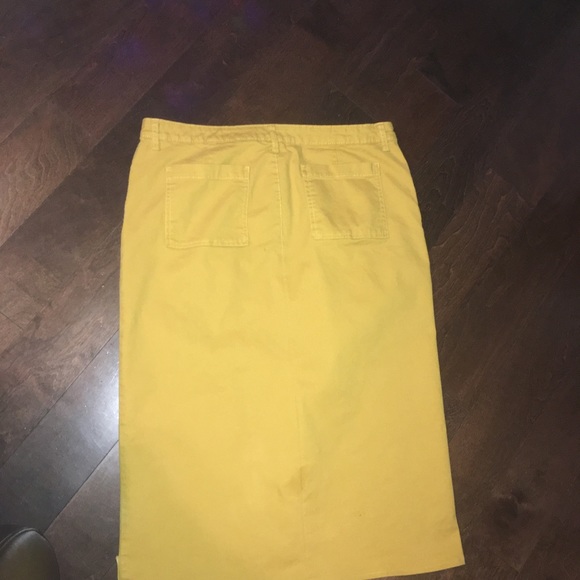 Mustard yellow jean skirt - Picture 2 of 2